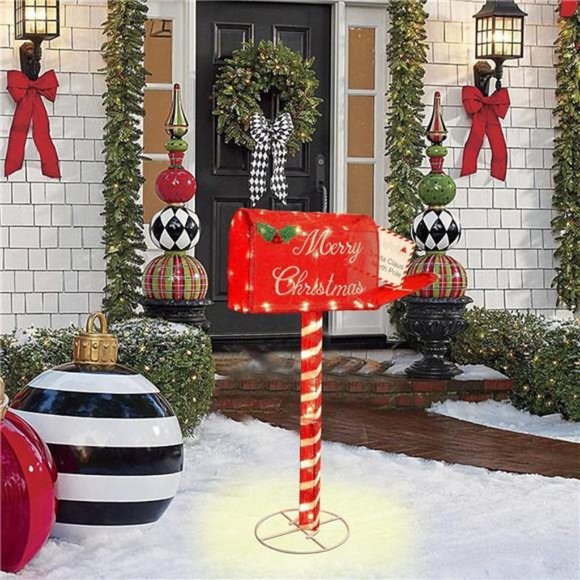 Christmas Light Decorations, 34 Inch Merry Christmas Red...